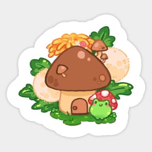 Mushroom Cottage Sticker